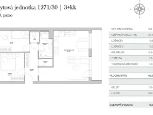 Prodej bytu 3+kk, Praha - Krč, Murgašova, 71 m2