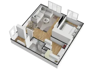 Prodej bytu 2+kk, Brno, Renneská třída, 47 m2