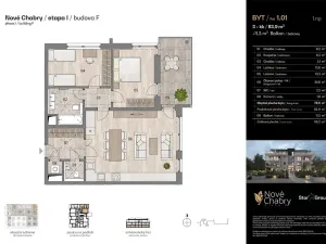 Prodej bytu 3+kk, Praha - Dolní Chabry, Podhorská, 83 m2