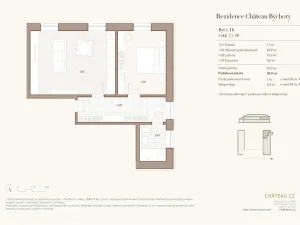 Prodej bytu 2+kk, Býchory, 58 m2