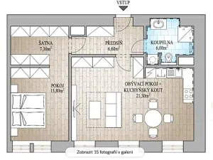 Pronájem bytu 2+kk, Kroměříž, Tovačovského, 65 m2