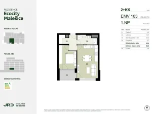 Prodej bytu 2+kk, Praha - Malešice, Univerzitní, 52 m2