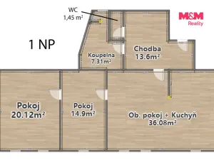 Prodej bytu 5+kk, Praha - Libeň, Na Rokytce, 164 m2