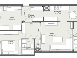 Prodej bytu 3+1, Ústí nad Labem, Anežky České, 73 m2