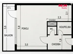 Prodej bytu 1+kk, Praha - Žižkov, Za žižkovskou vozovnou, 43 m2