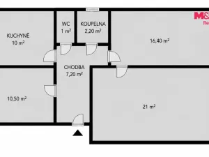 Prodej bytu 3+1, Okrouhlá, 69 m2