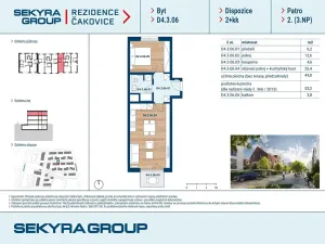 Prodej bytu 2+kk, Praha - Čakovice, Schoellerova, 50 m2