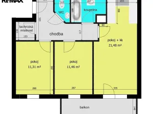 Pronájem bytu 3+kk, Nymburk, V Kolonii, 68 m2