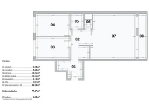 Pronájem bytu 3+kk, Praha - Chodov, Čenětická, 77 m2