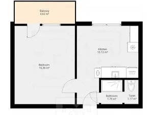 Pronájem bytu 1+1, Praha - Letňany, Bukovecká, 31 m2