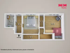 Prodej bytu 3+1, Teplice - Trnovany, Fügnerova, 76 m2