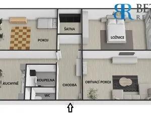 Prodej bytu 3+1, Přerov - Přerov I-Město, Sokolská, 77 m2