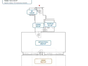 Pronájem bytu 1+kk, Praha - Holešovice, Vinařská, 34 m2