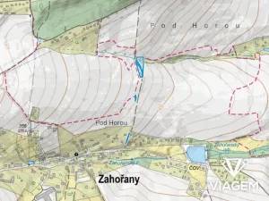 Prodej podílu pole, Zahořany, 1343 m2
