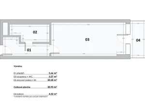 Pronájem bytu 1+kk, Praha - Vysočany, Kolbenova, 33 m2
