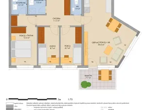 Prodej bytu 4+kk, Praha - Hlubočepy, Gollové, 90 m2