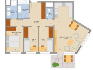Prodej bytu 4+kk, Praha - Hlubočepy, Gollové, 90 m2