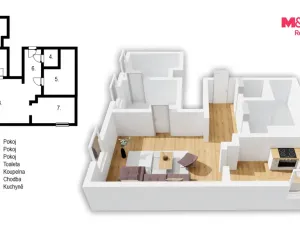 Prodej bytu 3+1, Kněževes, Štrosova, 63 m2