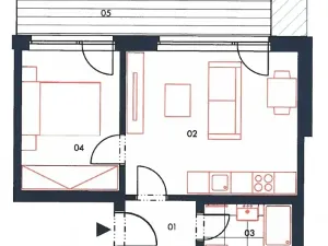 Prodej bytu 2+kk, Praha - Nusle, Muzikova, 51 m2