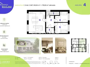 Prodej bytu 3+kk, Jirny, 69 m2