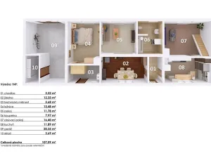 Prodej rodinného domu, Hostomice, Rybnice, 89 m2