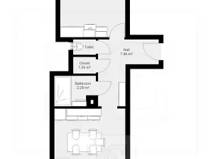 Pronájem bytu 2+kk, Praha - Nusle, Svatoslavova, 51 m2