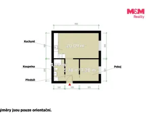 Pronájem bytu 2+kk, Tlučná, Tlučenská kolonie, 37 m2