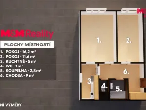 Prodej bytu 2+1, Most, Pod Šibeníkem, 46 m2