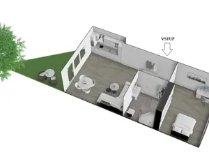 Pronájem bytu 2+kk, Brno, Černohorská, 48 m2
