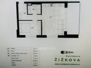 Pronájem bytu 2+kk, Hodonín, Žižkova, 46 m2