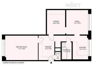 Prodej bytu 3+1, České Budějovice, Mánesova, 64 m2