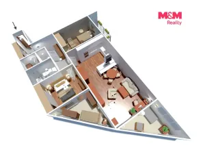 Prodej bytu 3+kk, Praha - Horní Měcholupy, Mantovská, 90 m2