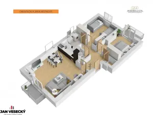 Prodej bytu 3+kk, Praha - Třeboradice, Špeciánova, 74 m2