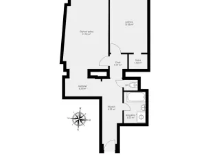 Prodej bytu 2+kk, Praha - Nové Město, Pštrossova, 55 m2