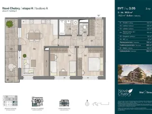 Prodej bytu 3+kk, Praha - Dolní Chabry, U Václava, 80 m2