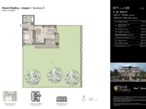 Prodej bytu 2+kk, Praha - Dolní Chabry, U Václava, 53 m2