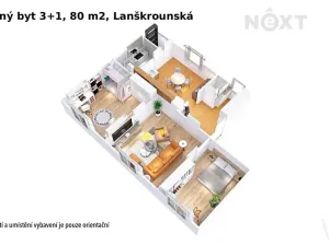 Prodej bytu 3+1, Moravská Třebová, Lanškrounská, 80 m2