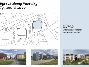Prodej bytu 2+kk, Týn nad Vltavou, Na pastvinách, 56 m2
