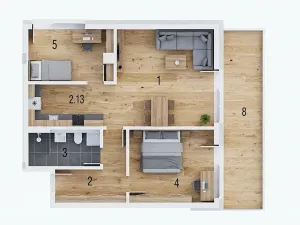 Prodej bytu 3+kk, Luhačovice, Zatloukalova, 72 m2