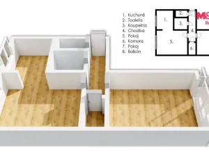 Prodej bytu 2+1, Kolín - Kolín III, Žižkova, 62 m2