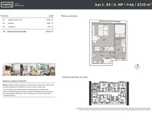 Pronájem bytu 1+kk, Praha - Karlín, Pobřežní, 27 m2