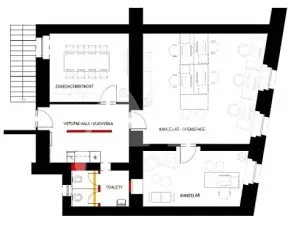 Pronájem kanceláře, Praha - Nové Město, Krakovská, 120 m2