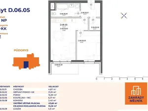 Prodej bytu 2+kk, Mělník, Bezručova, 51 m2