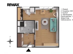 Pronájem bytu 1+1, Praha - Troja, Krynická, 30 m2