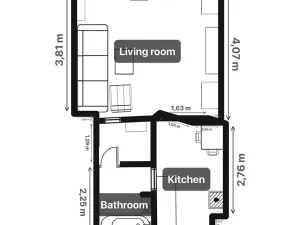 Pronájem bytu 1+1, Nejdek, Poštovní, 31 m2