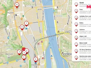 Pronájem garážového stání, Praha - Smíchov, Radlická, 13 m2