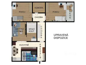 Prodej bytu 3+1, Strakonice, Sídliště 1. máje, 74 m2