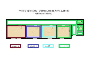 Pronájem pokoje, Olomouc, Náves Svobody, 14 m2
