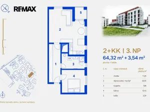Prodej bytu 2+kk, Kolín, Zásmucká, 64 m2