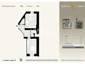 Prodej bytu 2+kk, Praha - Vršovice, Norská, 59 m2